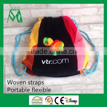 Folding beach towel bag 100% cotton custom