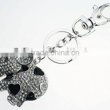 Alloy rhinestor elephant fashion metal key ring