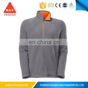 Knitting anti-pilling classic windproof autumn 1/4 zip polar fleece jacket made in china---7 years alibaba experience