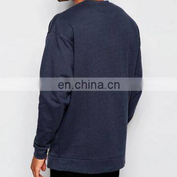 Wholesale Custom Men's Plain Crewneck Zipper Oversized Sweatshirts/Sweatclothing photo-3