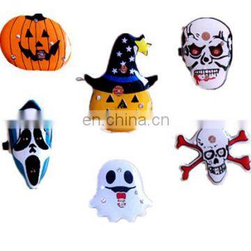 Glowing brooches skulls ghost pumpkin variety shapes halloween brooch pin