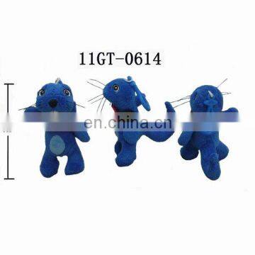 cute plush beaver keychain toys live animal keychain