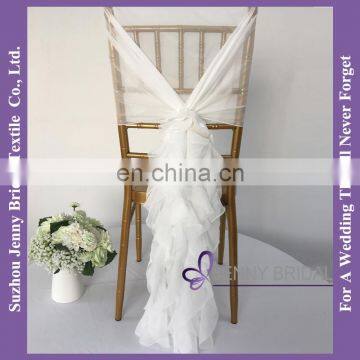 C304K chiffon christmas chair cover white