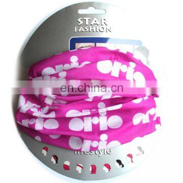 Customized Logo Printed 100% Polyester Microfiber Neck Seamless Bandana