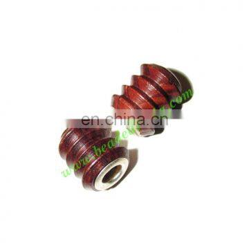 Handmade Fancy Wooden Beads, size 11x15mm, weight approx 1.38 grams BWLHF0014