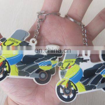 High Quality 3d Raised Logo Mini Moto Shaped Pvc Keychain photo-6