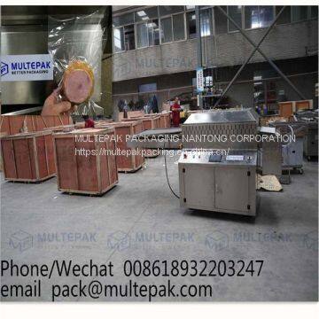 multepak automatic conveyorized belt band vacuum packaging machine for meat sausage dates