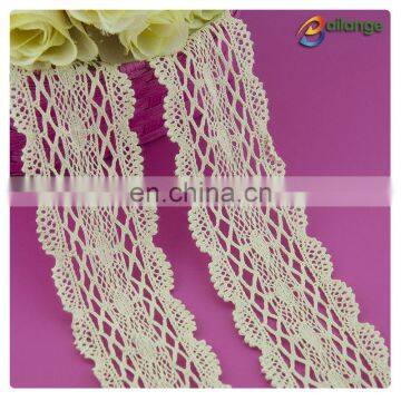 2016 cloth trimmings hot sell 100% cotton lace trim white