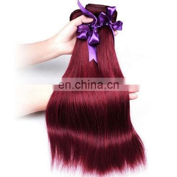 Freya Hair Cheap Virgin Brazilian Human Hair burgundy red color brazilian virgin hair extension