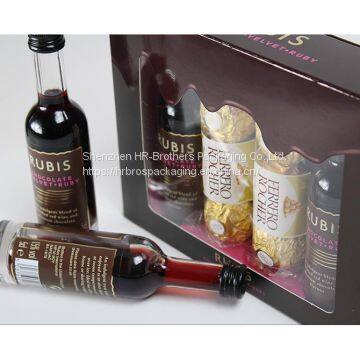 Wholesale Hot Sale Custom Square Luxury Black Paperboard Paper Wine Box photo-2