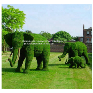 the newest design artificial grass green elephant topiary