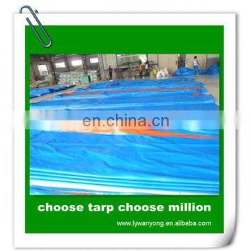 PE blue orange roofing cover tarpaulin stocklot all kinds tarpaulin sizes