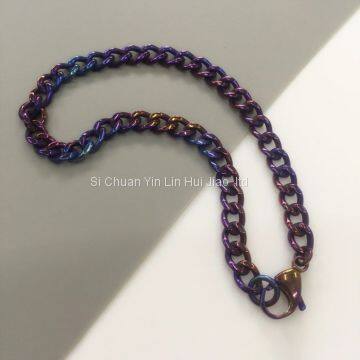 Pure Titanium Chain Bracelet for Sensitive Skin, For Him or Her, Sturdy Chain Titanium Bracelet photo-3