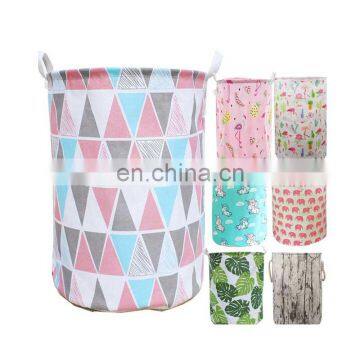 wholesale colorful printing large cotton laundry basket collabsible plastic beautiful unique kids laundry baskets with toys