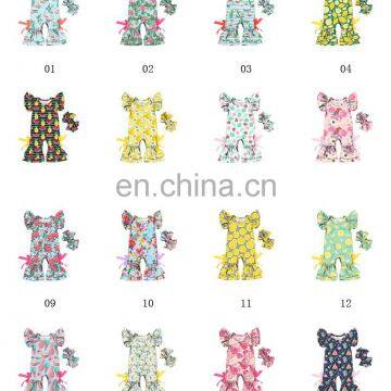 Bright Pink Blooming Flower Pattern Printing Romper Jumpsuit Baby Knitted Romper One Piece Jumpsuit for Wholesale Price photo-6