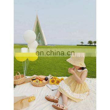 X1646/Fashionale High Quality Fresh Sweet Kids Girls All Match Sun Hat Straw Beach photo-3