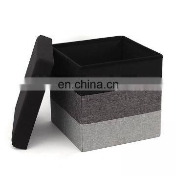 RTS Modern Living Room Furniture Tricolor Folding Storage Ottoman Hot Sell Easy Carry photo-4
