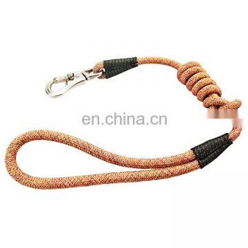 durable high elastic nylon material dog rope leash with safe handle