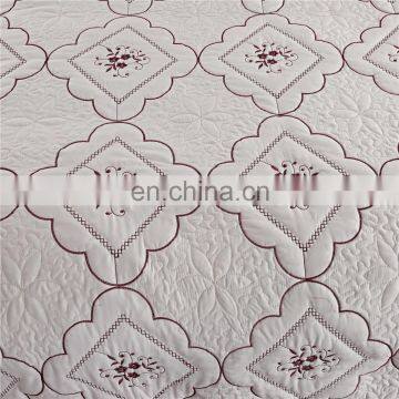 In Stock Summer Quilt 100% Polyester Bedspread Ses Stitching Floral Coverlets Embroidery Quilt