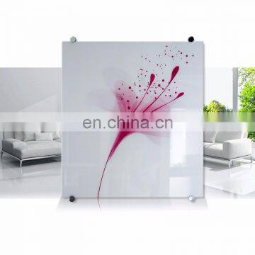 Decorative customized colored full tempered silkscreen glass