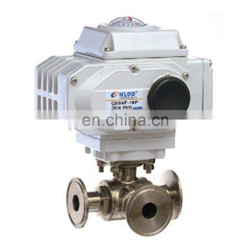 KLQD Q984F Series Electric Sanitary  3-Way Ball Valve