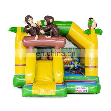 Monkey Jungle Theme Inflatable Kids Party Jumpers Bounce House Combo