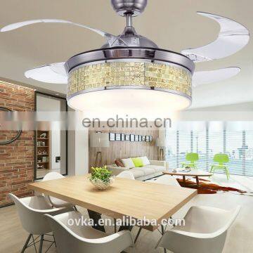LED Ceiling Lamp Luxury Folding Fan Lights Illuminated Ceiling Fans Takeoff Stealth Ceiling Fan Lights Restaurant Chandelier photo-3