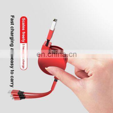 3 In 1 Usb Cable Micro Usb Fast Charging Nylon 1M 2A 2020 New Product Cable Original Factory Wholesale Data Line Cable photo-5