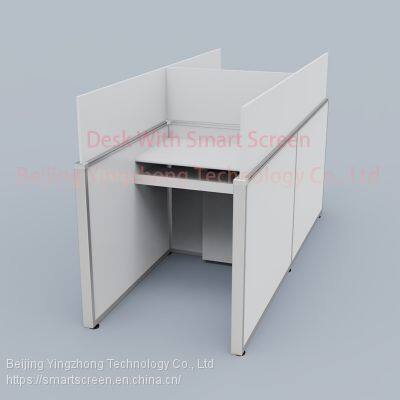Height-adjustable Study Cubicle Partiton Anti-noise Carrel Dividers Lifting Hidden Screen Library Table Office Workstation Computer Desk photo-2