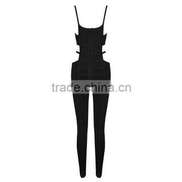 Summer dress in stock 2016 new strap black Fashion sey Ladies bandage Jumpsuits Bandage Bodycon Women Wearing