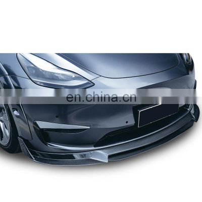 carbon fiber fog light cover  front bumper canards for Tesla Model Y high quality car accessories