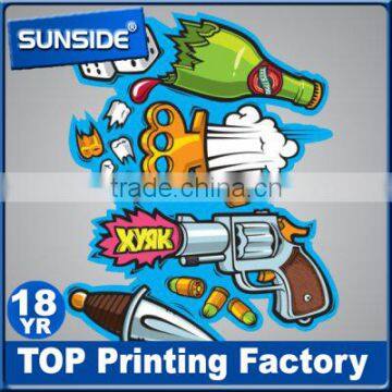 Cheap die cut sticker, removable vinyl sticker printing D-0120