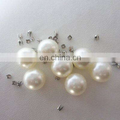 Round Glass Natural Decoration Clothing Shoe Faux Plastic Pearl Beads photo-2
