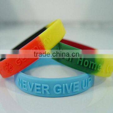 custom logo one direction silicone bracelets