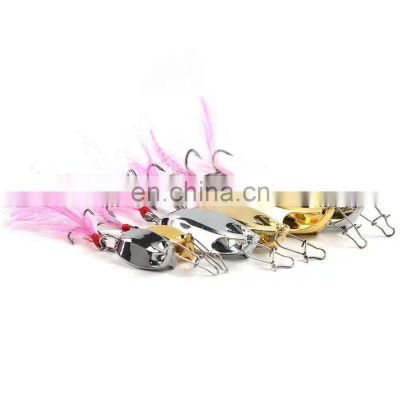 Customized Color metal spoon Fishing Lure Spinner Baits