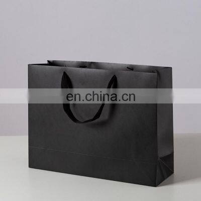 New Extra Small Matte Black Gift Paper Bag Gift Bags High Quality Custom photo-2