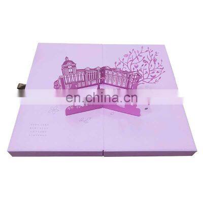 Luxury 2 layers explosion surprise paper chocolate packaging gift box