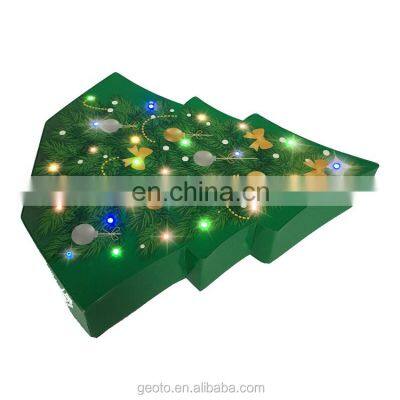 Christmas Tree Shaped Paper Cardboard Chocolate Gift Box With Light photo-3
