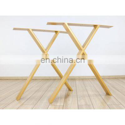 Table Legs Heavy Duty Furniture Office Dinning Desk X Shape Steel Coffee Dining Luxury Modern Metal Table Legs Gold For Table