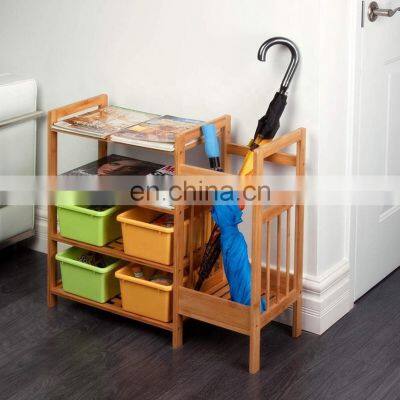 Wooden Bamboo 4 Layers Multifunctional Shoe Racks Oerganizer for Home photo-3
