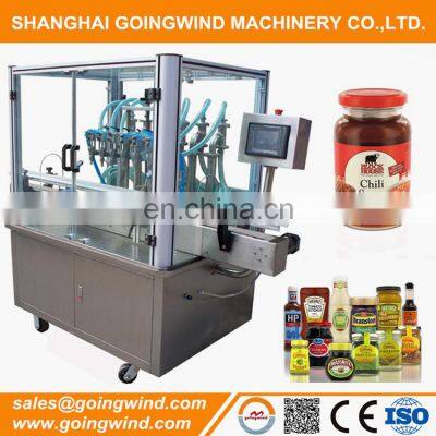 Automatic chili sauce bottle filling machine auto sambal packaging line condiment packing equipment cheap price for sale