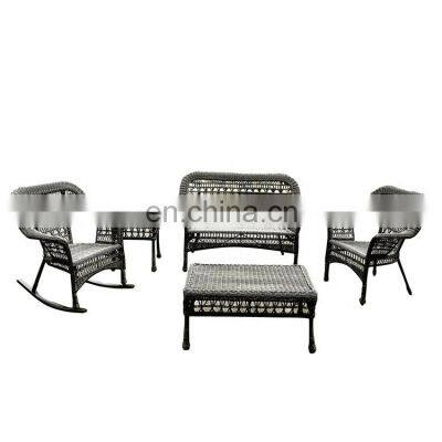 Indoor & Outdoor Chic Style 5 PC Rattan Patio Furniture Set Garden Lawn Sofa Cushioned Seat Wicker Sofa Set