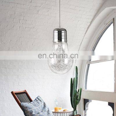 Nordic Modern Luxury Indoor Decorative Pendant Light Big Bulb Hanging Lamp for Bedroom and Living Room Chandelier