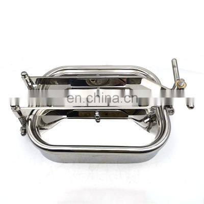 Stainless Steel Hygienic Sanitary Rectangular Square Manway Cover for Tanks