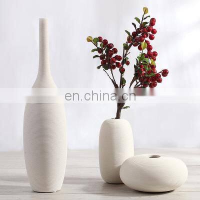 Cheapest Modern Porcelain Decorative Handmade Long Neck Ceramic Vase Set Pot Wedding Center Piece Decor