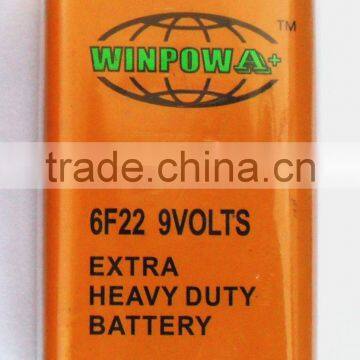 hot sale 6f22 9v remote control battery with high capacity made in China