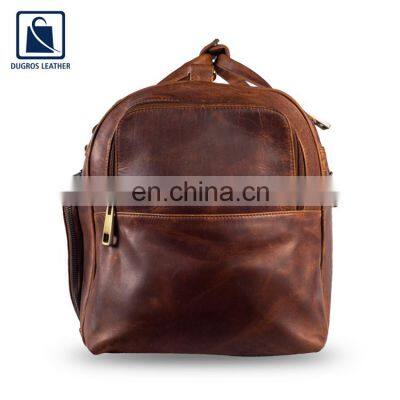 Lightweight Top Quality Stylish Fashion Gym Leather Duffel Bag for Men