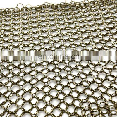 Factory Manufacturer Ring Mesh Decorative Metal Curtain Coil Drapery Mesh