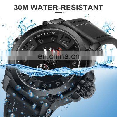NAVIFORCE 9099 High Quality Japanese Quartz Movement Premium Watches Leather Auto Date Luminous Naviforce Watch Men Logo Watches photo-2