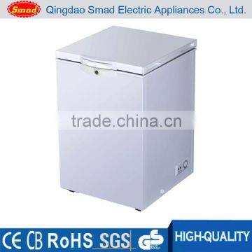 Household top loading solid door chest type deep freezer